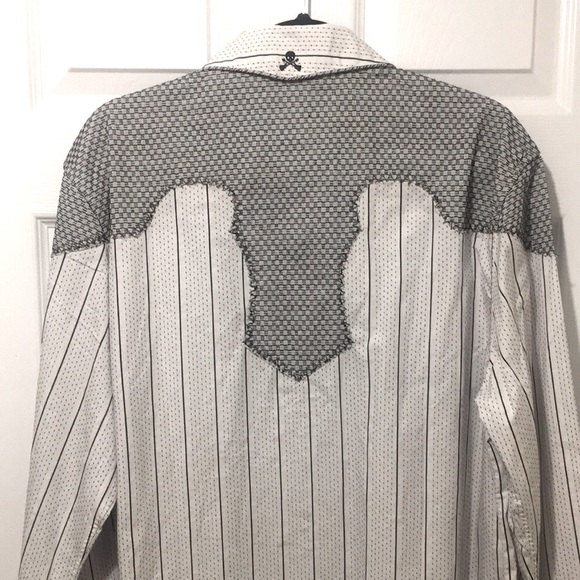 Men’s shirt “Rock Roll n Soul” size L, white/black - Picture 17 of 17